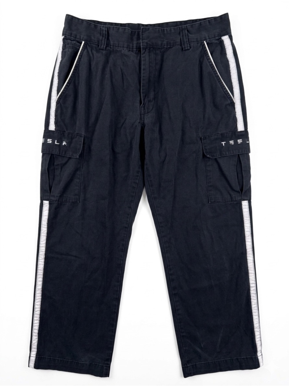 Authentic Tesla Gigafactory Black Uniform Pants with Reflective Trim